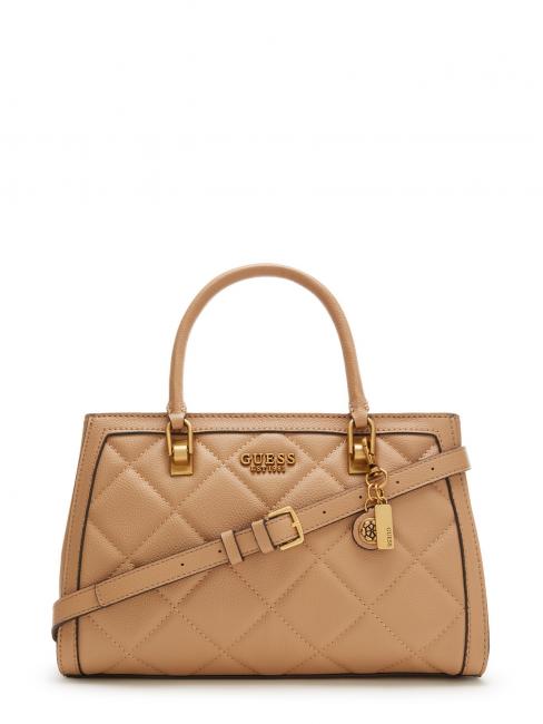 GUESS ABEY Quilted Handbag, with shoulder strap BEIGE - Women’s Bags