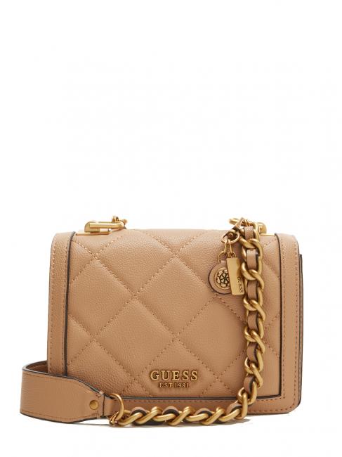 GUESS ABEY Shoulder bag with flap BEIGE - Women’s Bags