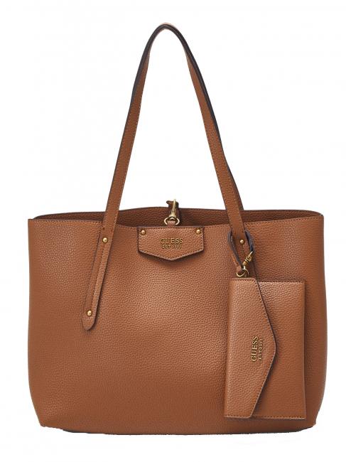 GUESS ECO BRENTON Shoulder bag with clutch bag albury caramel tote bag - Women’s Bags