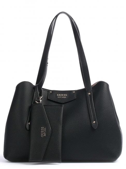 GUESS ECO BRENTON Girlfriend Shoulder bag BLACK - Women’s Bags