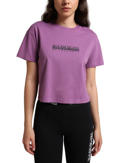 NAPAPIJRI S-BOX W CROPPED Short cotton T-shirt violet chinese - T-shirt