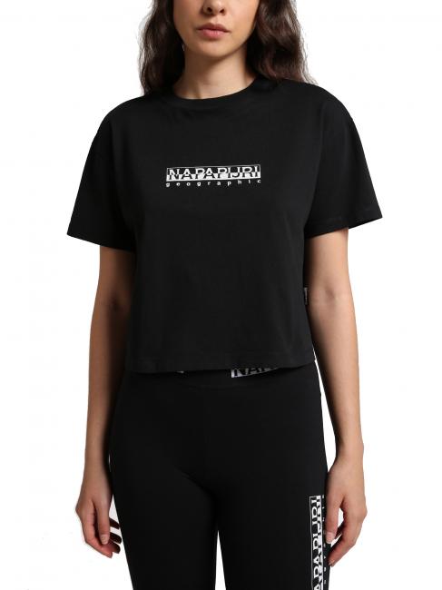 NAPAPIJRI S-BOX W CROPPED Short cotton T-shirt black 041 - T-shirt