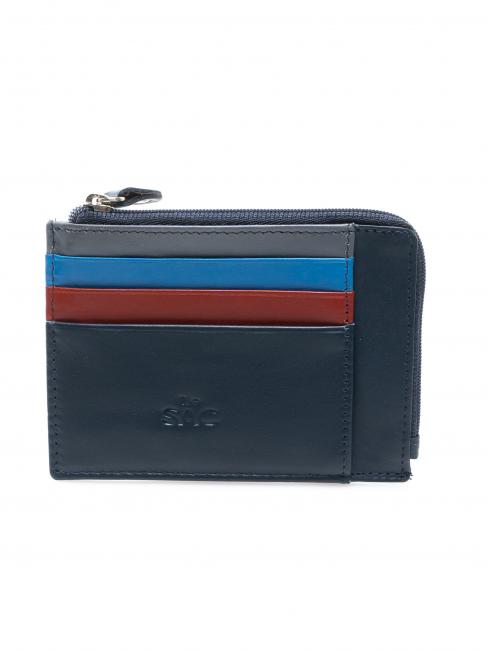 LESAC COLORFULL Flat leather wallet blue - Men’s Wallets