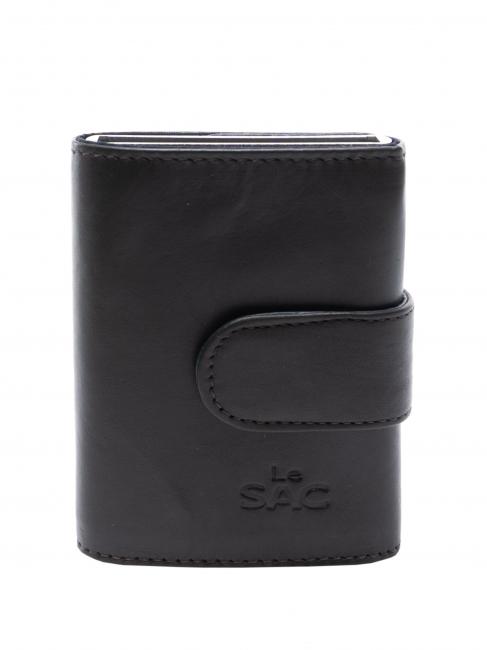 LESAC COLORFULL Leather wallet with aluminum card holder MORO - Men’s Wallets
