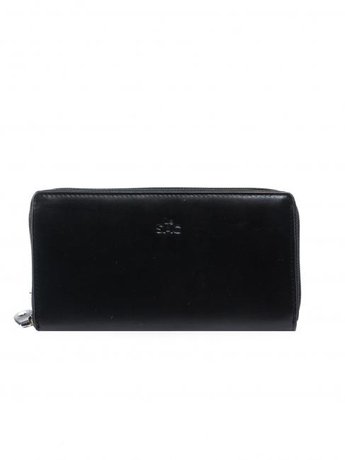 LESAC COLORFULL Zip Around leather wallet Black - Women’s Wallets