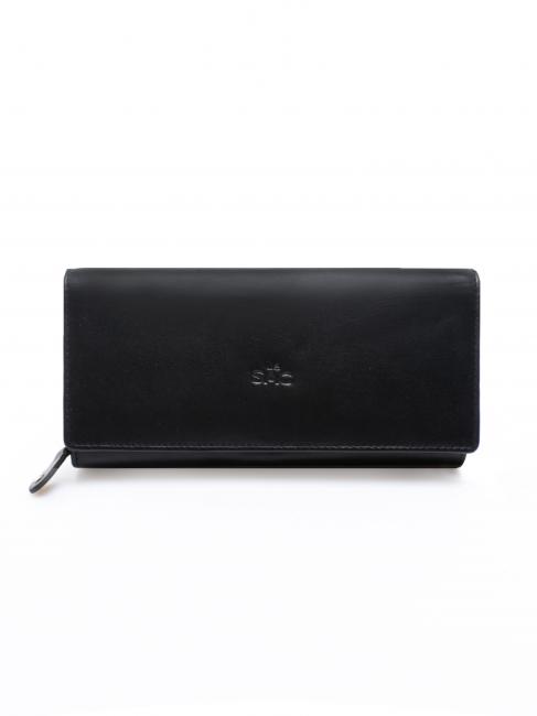 LESAC COLORFULL Leather wallet, with coin purse Black - Women’s Wallets