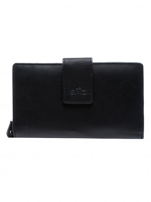 LESAC COLORFULL Woman leather wallet Black - Women’s Wallets