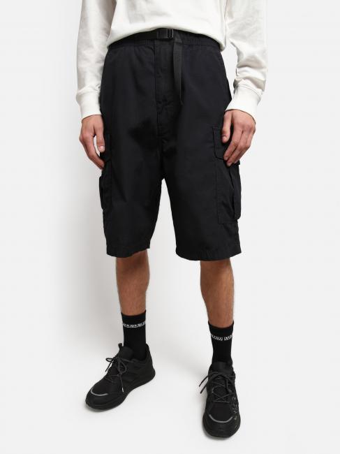 NAPAPIJRI N-DRU Cargo bermuda in cotton with belt black 041 - Trousers