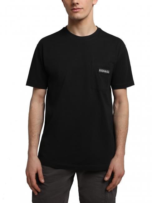 NAPAPIJRI S-MORGEX Cotton crew neck T-shirt with micro logo black 041 - T-shirt