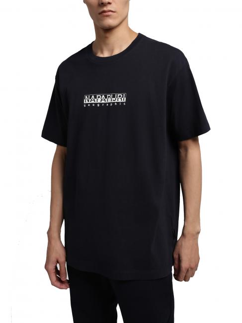 NAPAPIJRI S-BOX SS Logo box cotton T-shirt blu marine - T-shirt
