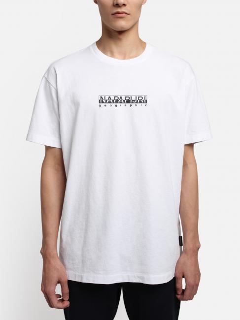 NAPAPIJRI S-BOX SS Logo box cotton T-shirt bright white 002 - T-shirt