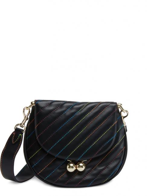 FURLA PORTAGIOIA Shoulder mini bag, in leather Black - Women’s Bags