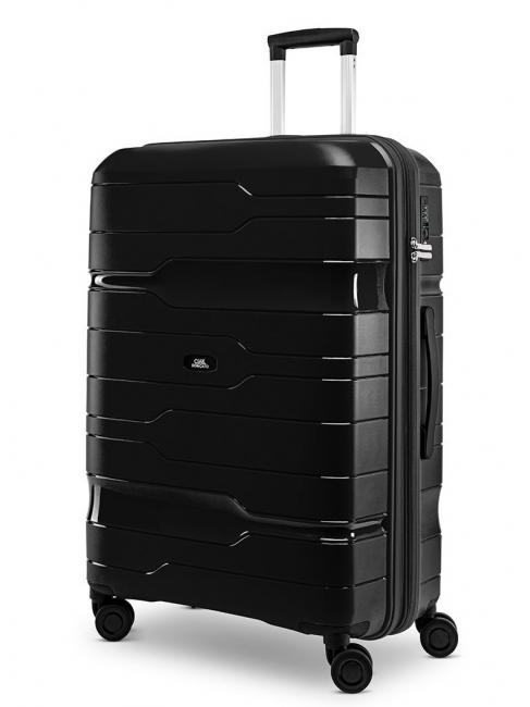 CIAK RONCATO DISCOVERY Large size trolley, expandable Black - Rigid Trolley Cases