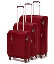 R RONCATO ONE WAY Set of 3 hand luggage trolley, medium exp, large exp Red - Trolley Set - 1