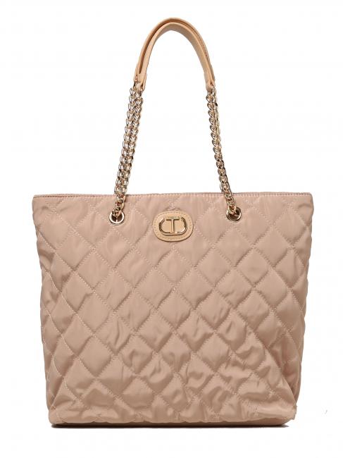 TWINSET QUILTED TECH Large quilted tote bag leather - Women’s Bags