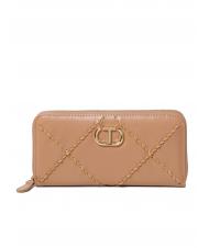 TWINSET BIG STITCHING Large zip around wallet - Women&rsquo;s Wallets