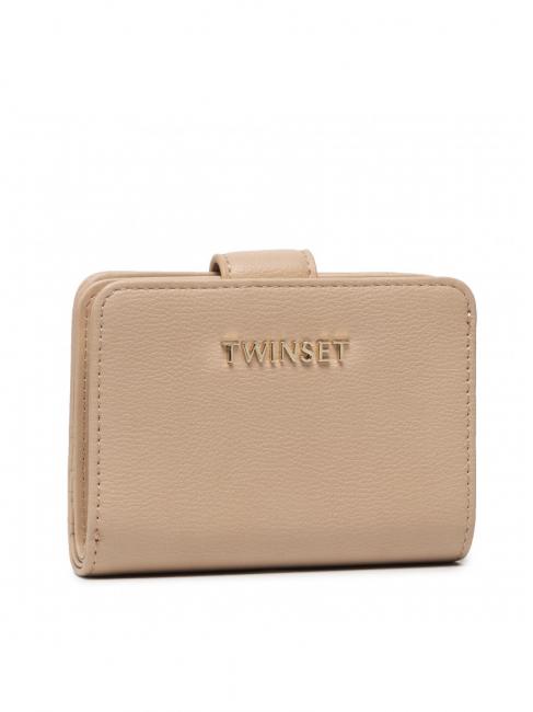 TWINSET SQUARED STUDS Small zip around wallet cuban sand - Women’s Wallets