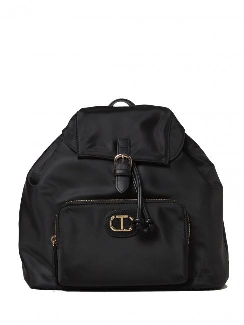 TWINSET TECH FABRIC Technical fabric backpack black - Women’s Bags