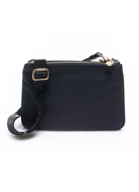 BORBONESE TRACOLLA SMALL ECO LINE Shoulder bag, Small dark black - Women’s Bags