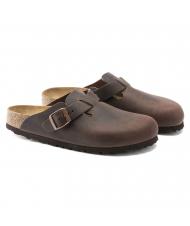 BIRKENSTOCK BOSTON Leather sabot sandal - Unisex shoes