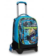 SJGANG GANG ANIMALI FLIP 3D SJ Detachable trolley backpack with triple wheels Black - Backpack trolleys - 1