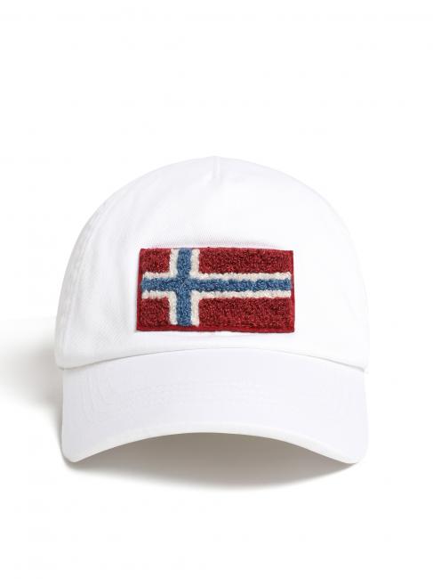 NAPAPIJRI FALIS Cotton flag baseball hat bright white 002 - Hats
