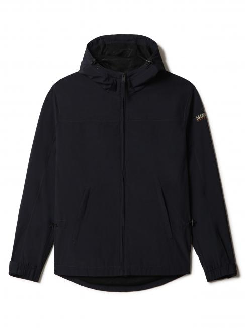 NAPAPIJRI SHELTER Short jacket with side patch hood blu marine - Men's Jackets