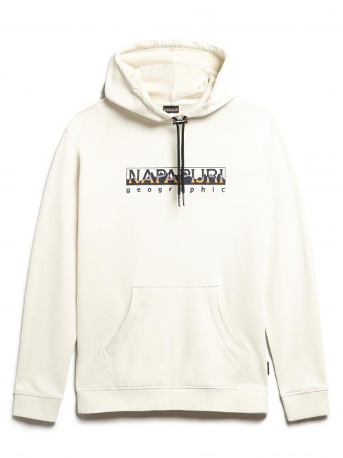 NAPAPIJRI B-SELLA Hooded sweatshirt and cotton logo white whisper - Sweatshirts