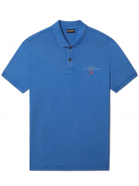 NAPAPIJRI ELBAS JERSEY Micrologist cotton polo shirt skydiver blue - Polo shirt