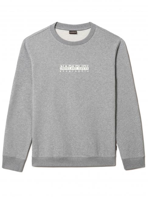 NAPAPIJRI B-BOX Logo crewneck sweatshirt medium gray melange - Sweatshirts