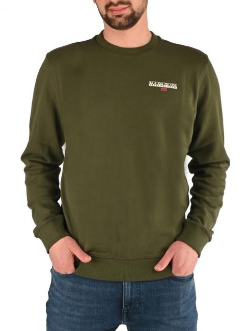 NAPAPIJRI B-ICE Cotton crewneck sweatshirt green depths - Sweatshirts