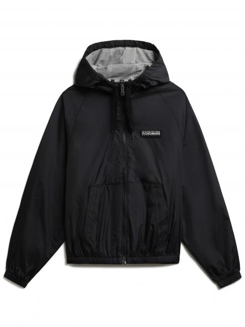NAPAPIJRI A-MORGEX W Hooded kway jacket black 041 - Women's Jackets