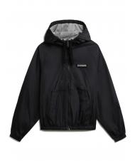 NAPAPIJRI A-MORGEX W Hooded kway jacket black 041 - Women's Jackets - 1