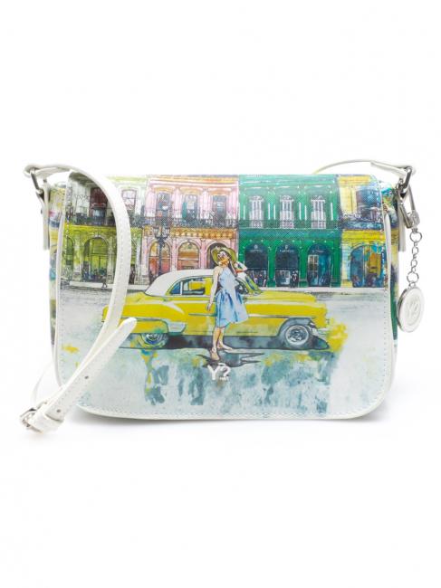 YNOT WATERCOLOR Shoulder bag with flap white - Women’s Bags