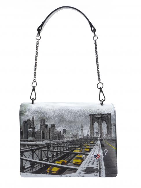 YNOT YESBAG Shoulder bag with chain new york-brooklyn bridge - Women’s Bags