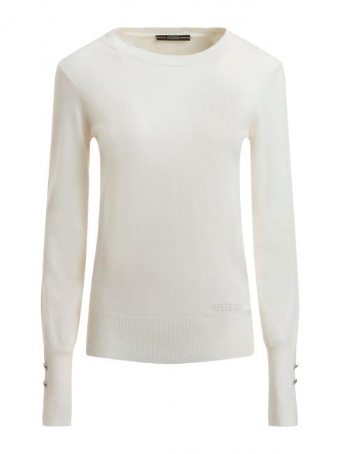 GUESS ELINOR Crew neck sweater cremwhi - Women's Sweaters