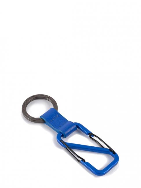 PIQUADRO EMPIRE Keychain with double carabiner blue - Key holders