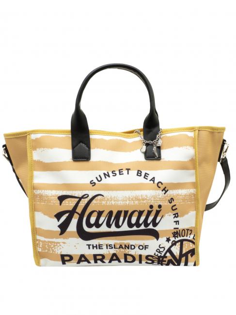 YNOT HAWAII Beach bag by hand, with shoulder strap white - Women’s Bags
