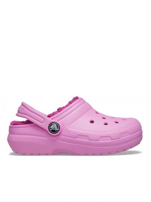 CROCS CLASSIC LINED CLOG TODDLER Padded sabot taffy pink - Baby Shoes