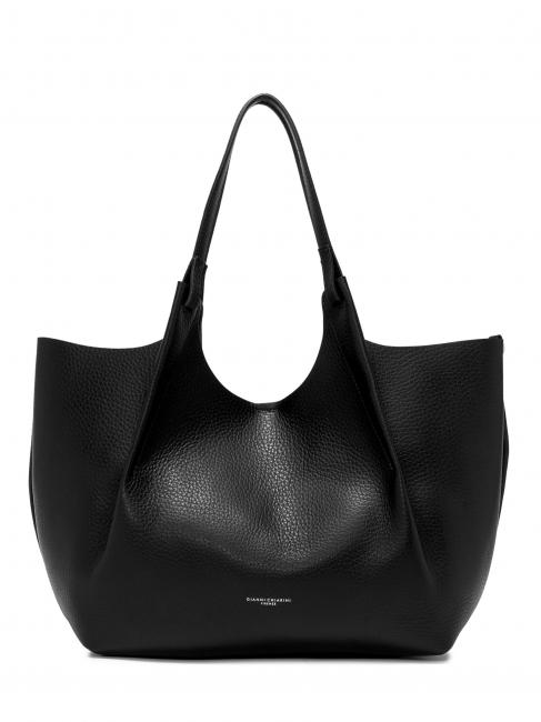 GIANNI CHIARINI DUA Large leather shoulder bag black-beaver - Women’s Bags