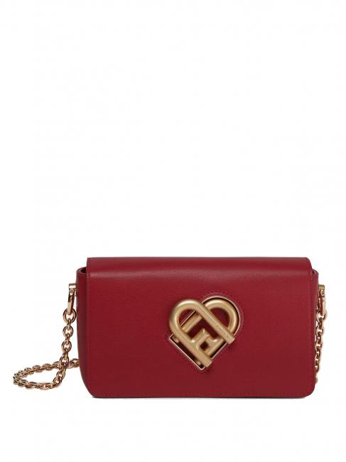 FURLA MY JOY Mini shoulder bag in taita calfskin CHERRY d - Women’s Bags