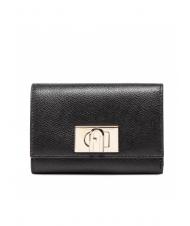 FURLA 1927 Compact wallet in ares leather Black - Women&rsquo;s Wallets - 1