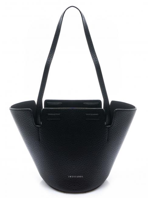 Trussardi Onyx Small Shopping Bag Black Buy At Outlet Prices