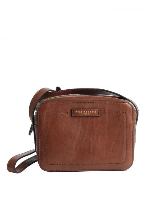 THE BRIDGE GIOVANNA Camera bag case in leather BROWN - Women’s Bags