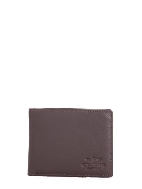 AERONAUTICA MILITARE TARGET Leather wallet MORO - Men’s Wallets