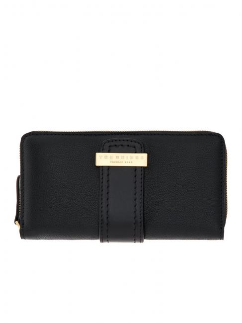 THE BRIDGE BICE Large leather wallet Black Gold - Women’s Wallets