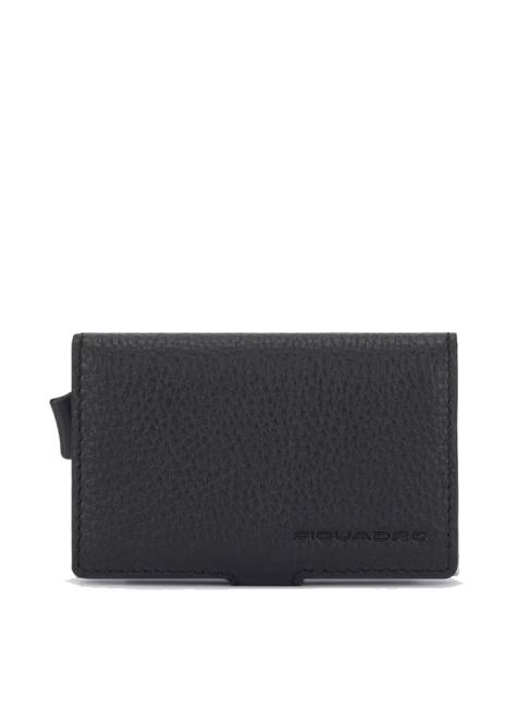 PIQUADRO MODUS RESTYLG Leather credit card holder Black - Men’s Wallets