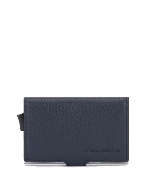 PIQUADRO MODUS RESTYLG Leather credit card holder blue - Men’s Wallets