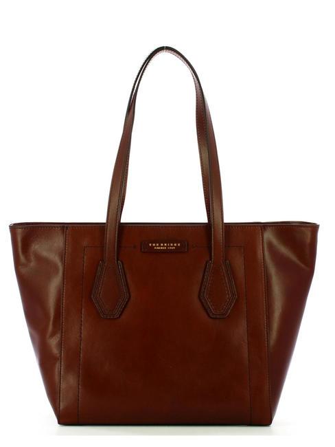 THE BRIDGE GIOVANNA Medium shopping bag in leather BROWN - Women’s Bags