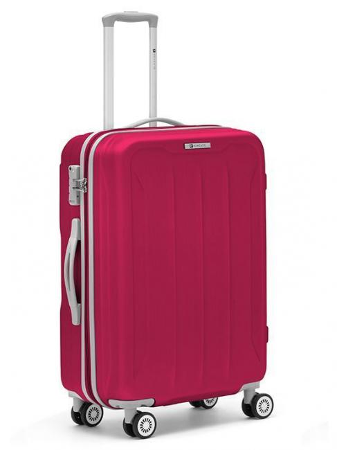 R RONCATO FLIGHT Large size trolley raspberry - Rigid Trolley Cases